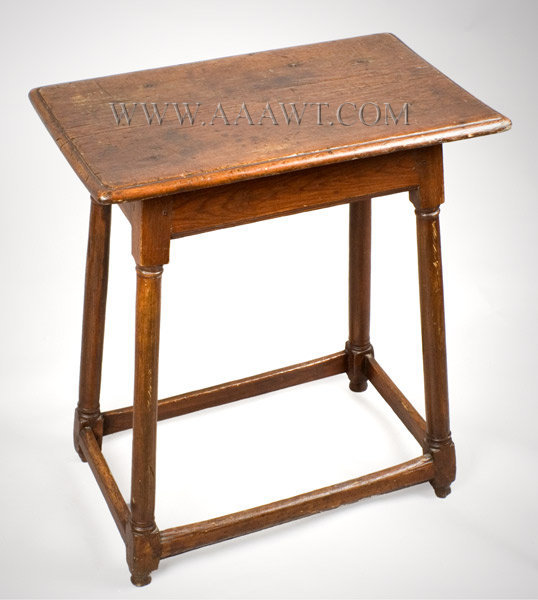 Stool Table, Joint Stool, Slightly Larger Than Usual, Splayed Legs
American, Mid Atlantic or Southern
Circa 1750, entire view